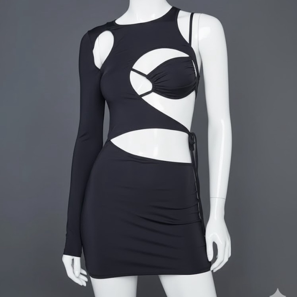 Black Cut Out Mini Bodycon Dress from Dolls Kill